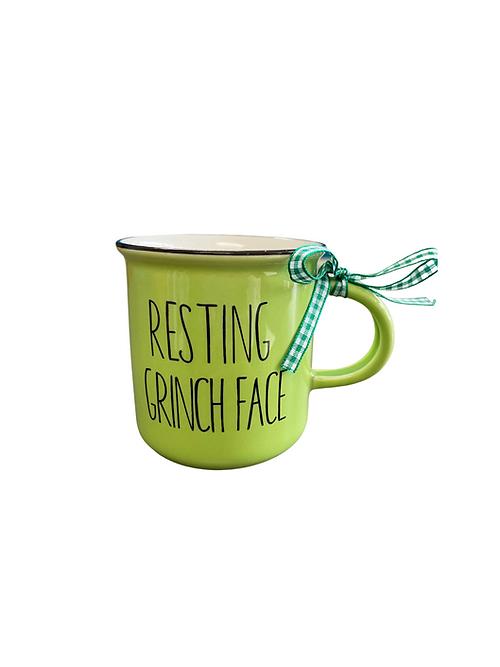 Resting Grinch Face Mini Mug